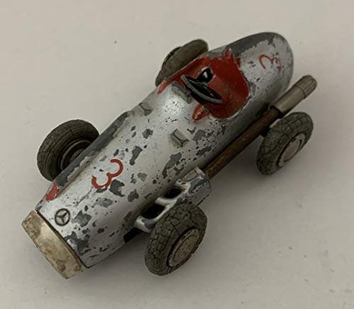 Vintage 1950's Schuco Micro Racer Clockwork Toy Car No. 1043 Mercedes No. 3 - Without Key
