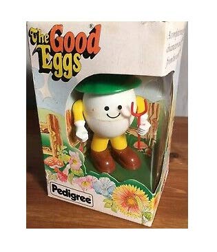 Action Figures Vintage Pedigree 1977 The Good Eggs - Farmer Egg Figure - Shop Stock Room Find