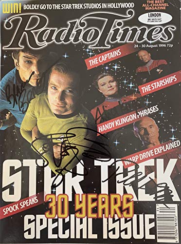 Radio Times Star Trek 30 Years Special Issue Vintage 1996 Autographed By Levar Burton, Alice Krige, Brannon Braga & Ronald D Moore