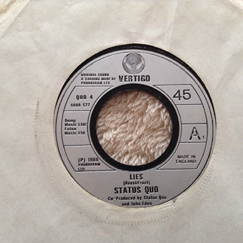 Vintage 1980 Status Quo - Lies 7 Inch Vinyl Record - Vertigo Records Label