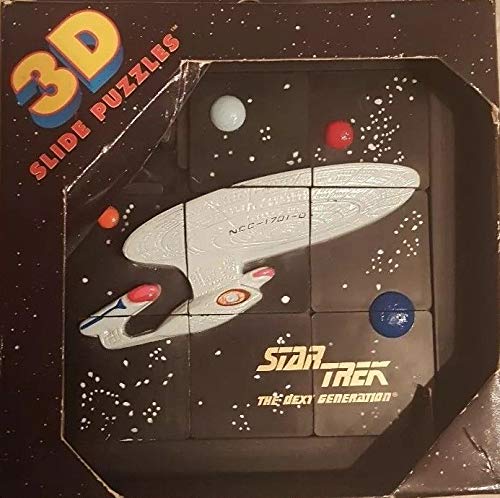 Star Trek Vintage The Next Generation 1995 The USS Enterprise NCC-1701D 3D Slide Puzzle Factory Sealed Shop Stock Room Find