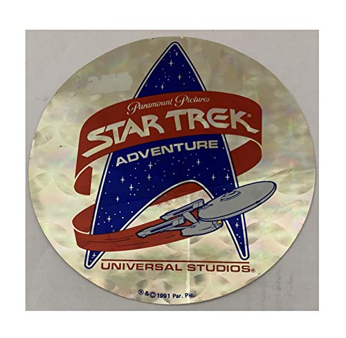 Vintage 1991 Paramount Pictures Star Trek The Adventure Universal Studios Souvenir Sticker - Unused Condition