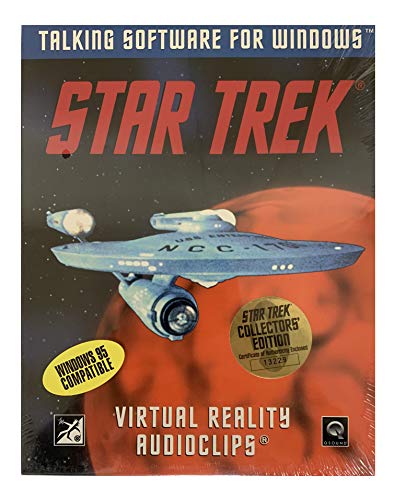 Vintage 1995 Star Trek Virtual Reality Audioclips - Talking Software For Windows - Special Collectors Edition Factory Sealed Shop Stock Room Find