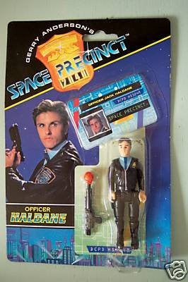 Vintage Vivid 1994 Gerry Andersons Space Precinct 2040 Officer Haldane Action Figure - Factory Sealed Shop Stock Room Find