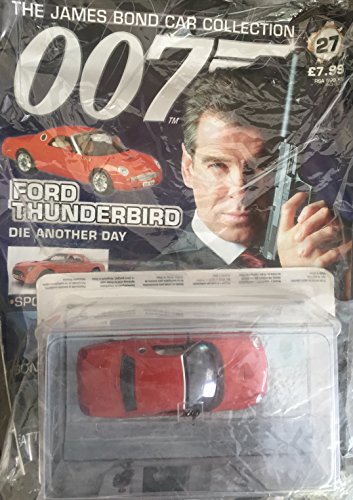 Vintage 2004 The James Bond Car Collection Issue Number 27 - Ford Thunderbird - Die Another Day Diecast Model With Magazine - Brand New Factory Sealed Shop Stock Room Find