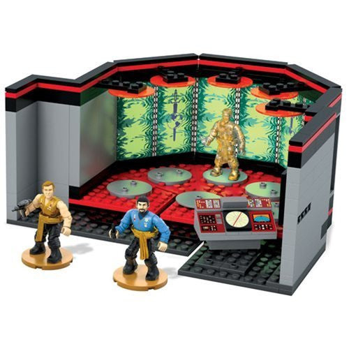 Star Trek The Original Series Mega Bloks 321pc Construction Set The Transporter Room Includes Captain Kirk, Mr Spock & Mr Scott - Brand New Factory Sealed