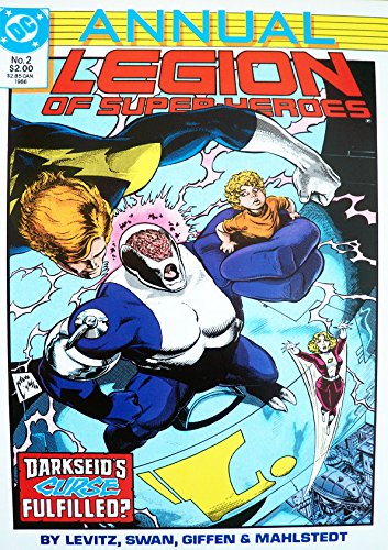 Vintage 1986 DC Comics Annual Legion Of Super Heroes Darksides Curse Fulfilled Comic Number 2 - Ex Shop Stock
