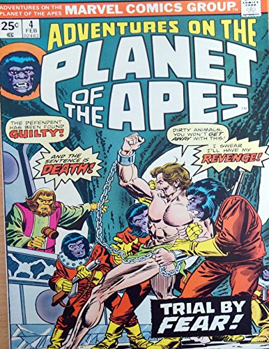 Vintage Marvel Comics Group Adventures On The Planet Of The Apes Comic Issue No. 4 - February 1976 Ex Comic Shop Stock
