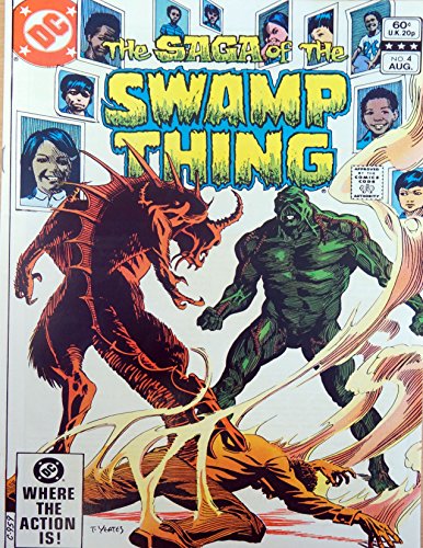 Vintage Very Rare DC Comics The Saga Of The Swamp Thing UK Comic Issue No. 4 - August 1982 - Ex Shop Stock