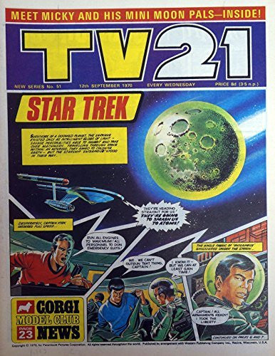 Vintage Ultra Rare TV21 Comic Magazine Issue No. 51 12th September 1970