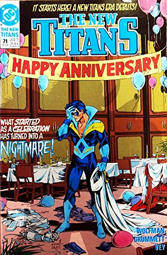 Vintage 1990 DC Comics The New Titans Issue Number 71 Comic - Ex Shop Stock