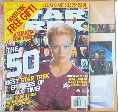 Vintage Star Trek Monthly Magazine No. 75 February 2001 With Free Voyager 2001 Calendar Brand New Factory Sealed Shop Stock Room Find