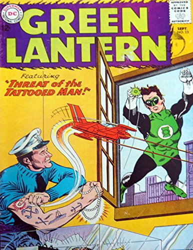 Vintage Very Rare DC Comics The Green Lantern - Featuring The Threat Of The Tattooed Man - Comic Issue No. 23 - September 1963 - Ex Shop Stock
