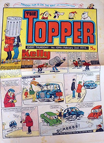 Vintage DC Thompson - The Topper Weekly Boys And Girls Comic Number 1096 Feb 2nd 1974 - Ex Shop Stock
