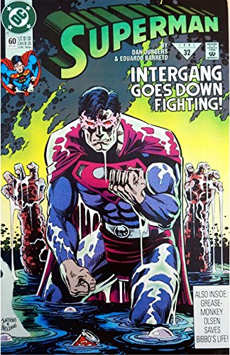 Vintage 1991 DC Comics Superman Issue Number 60 Comic -Intergang No More - Ex Shop Stock