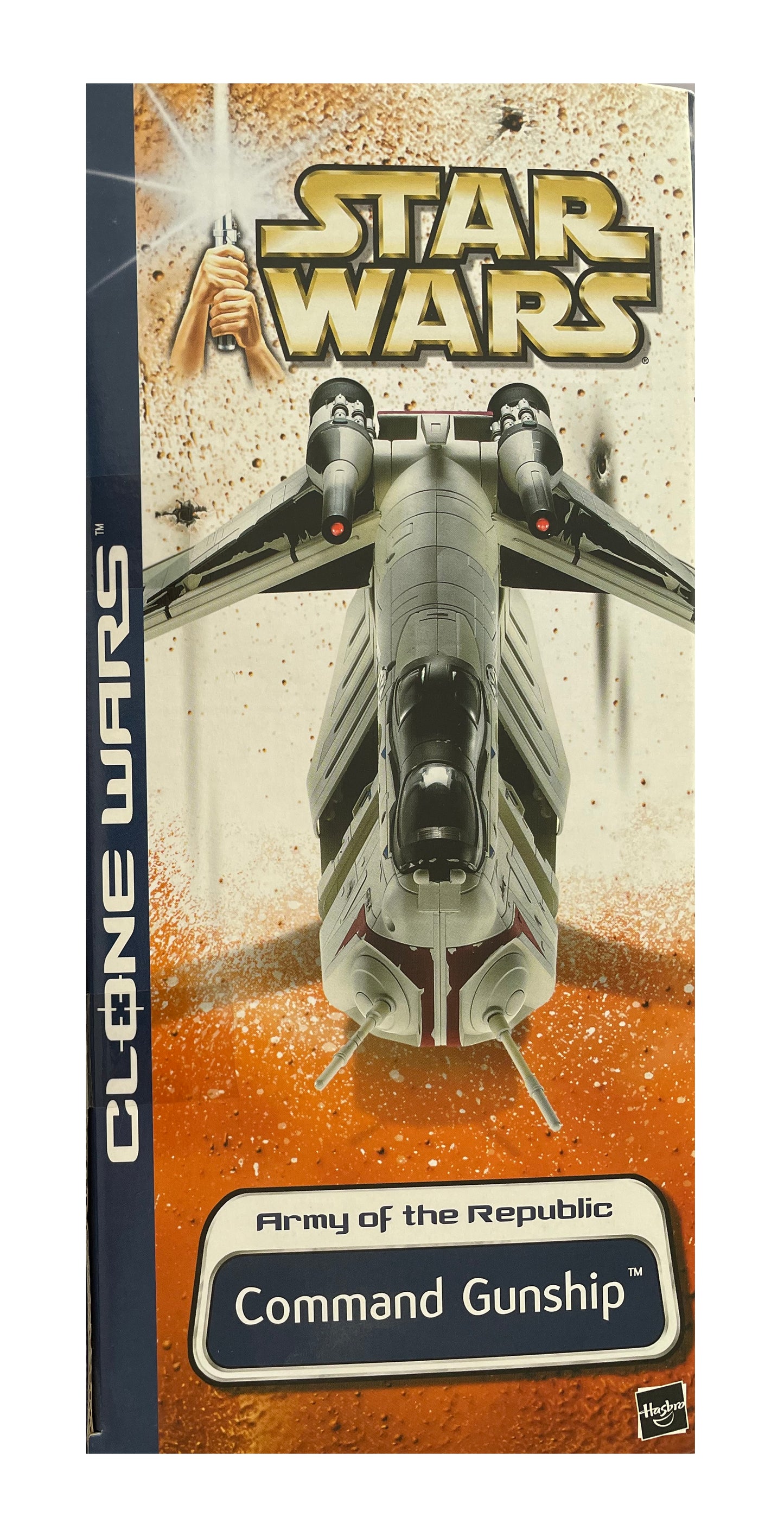 Vintage 2004 Star Wars The Clone Wars- Army Of The Republic - Command Gunship With Real Firing Cannons - Brand New Factory Sealed Shop Stock Room Find