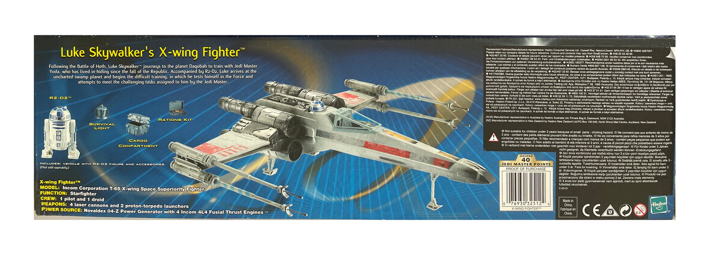 Vintage 2003 Star Wars The Saga Collection - The Empire Strikes Back Luke Skywalkers Red 5 X-Wing Fighter Space Vehicle With R2-D2 Action Figure