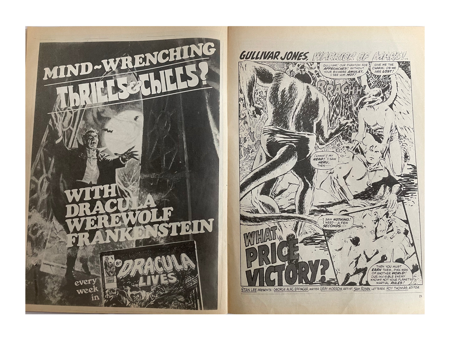 1974 Marvels Comics - Planet Of The Apes Comic Issue No. 6 - November 30th 1974