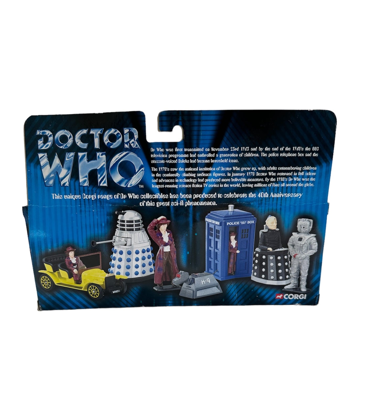Vintage Corgi 2004 Doctor Dr Who - Bessie, Dalek, K9 & The 4Th Dr Four Piece Collectors Diecast Figures Box Set - Brand New Shop Stock Room Find