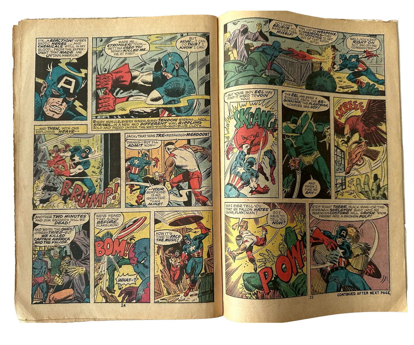 Vintage 1973 Marvel - Captain America And The Falcon Comic Issue Number 159 - In Turning Point - Good Condition Vintage Comic