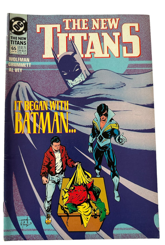 Vintage Apr 1990 DC - The New Titans Comic Issue Number 65 - Dejavu - Shop Stock Room Find