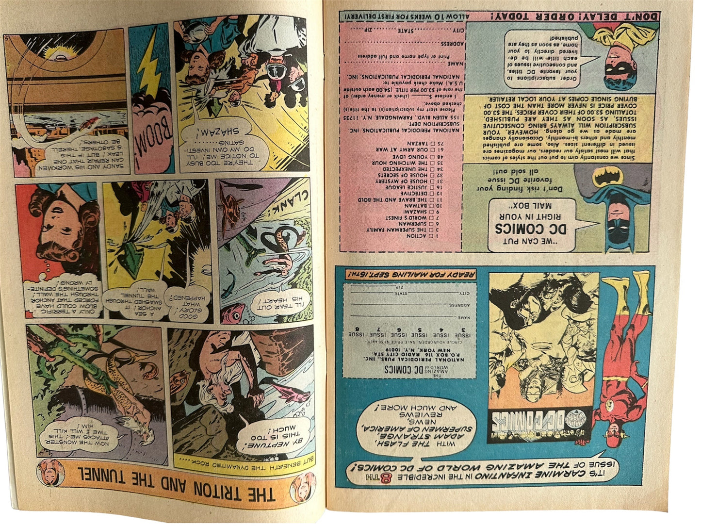 Vintage 1976 DC With One Magic Word... SHAZAM Comic Issue Number 22 - Featuring Captain Marvel And Mary Marvel - Very Good Condition Vintage Comic