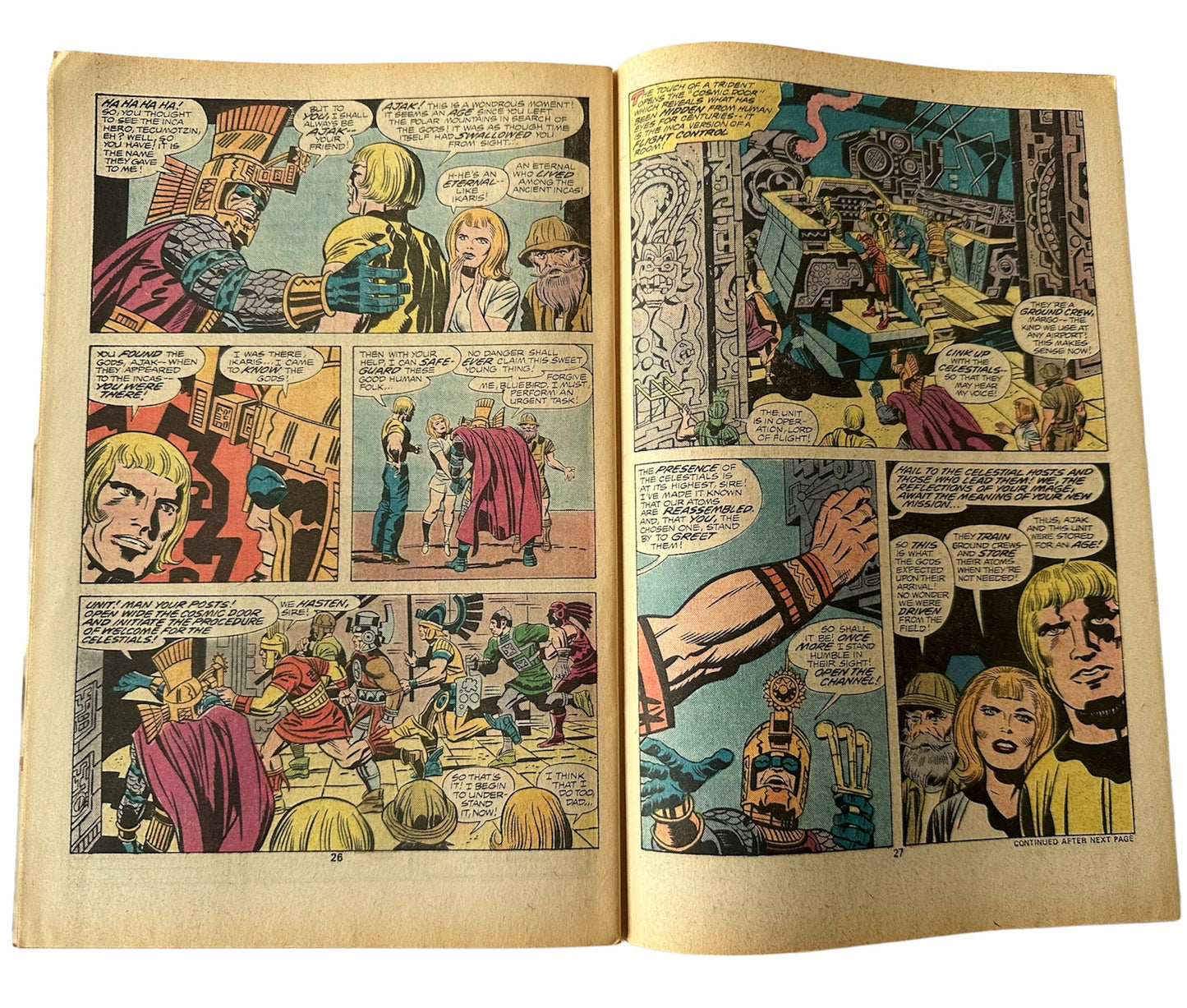 Vintage 1976 Marvels - The Eternals Comic Issue Number 2 - When Gods Walk The Earth - The Coming Of The Celestials - Fantastic Condition Vintage Comic