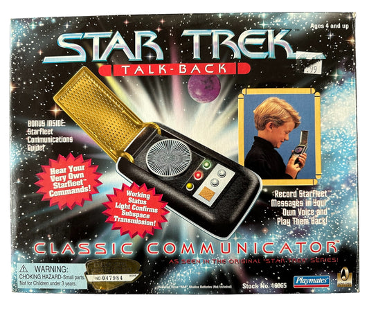 Vintage 1996 Playmates Star The Original Series Trek Classic Talk Back Electronic Communicator - Collector Series Edition - Brand New Factory Sealed Shop Stock Room Find