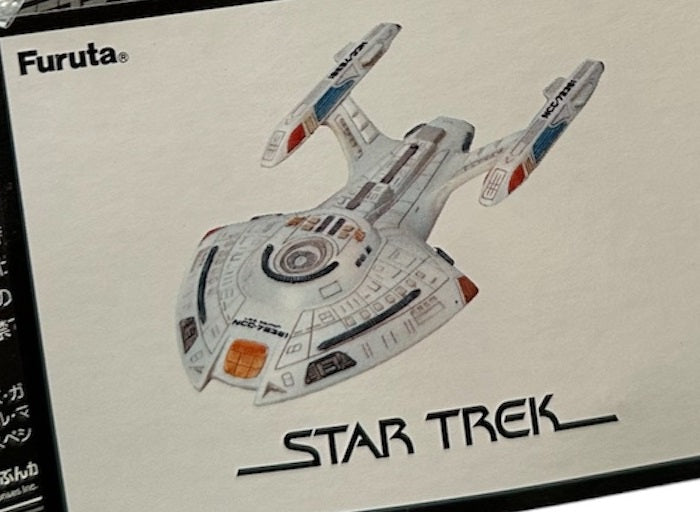 Vintage Star Trek Furuta 2004 Federation Ships And Alien Ships Collection - USS Equinox NCC-72381 - New In Sealed Bag In Original Opened Box