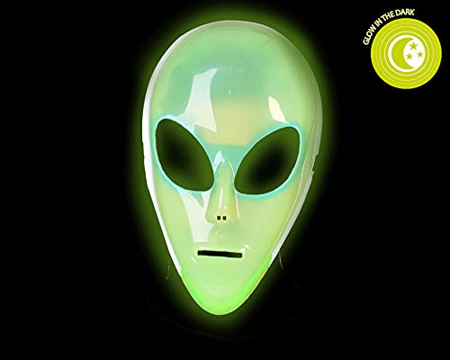 Vintage 1998 Fancy Dress - Alien Glow In The Dark Mask - Brand New Factory Sealed Shop Stock Room Find