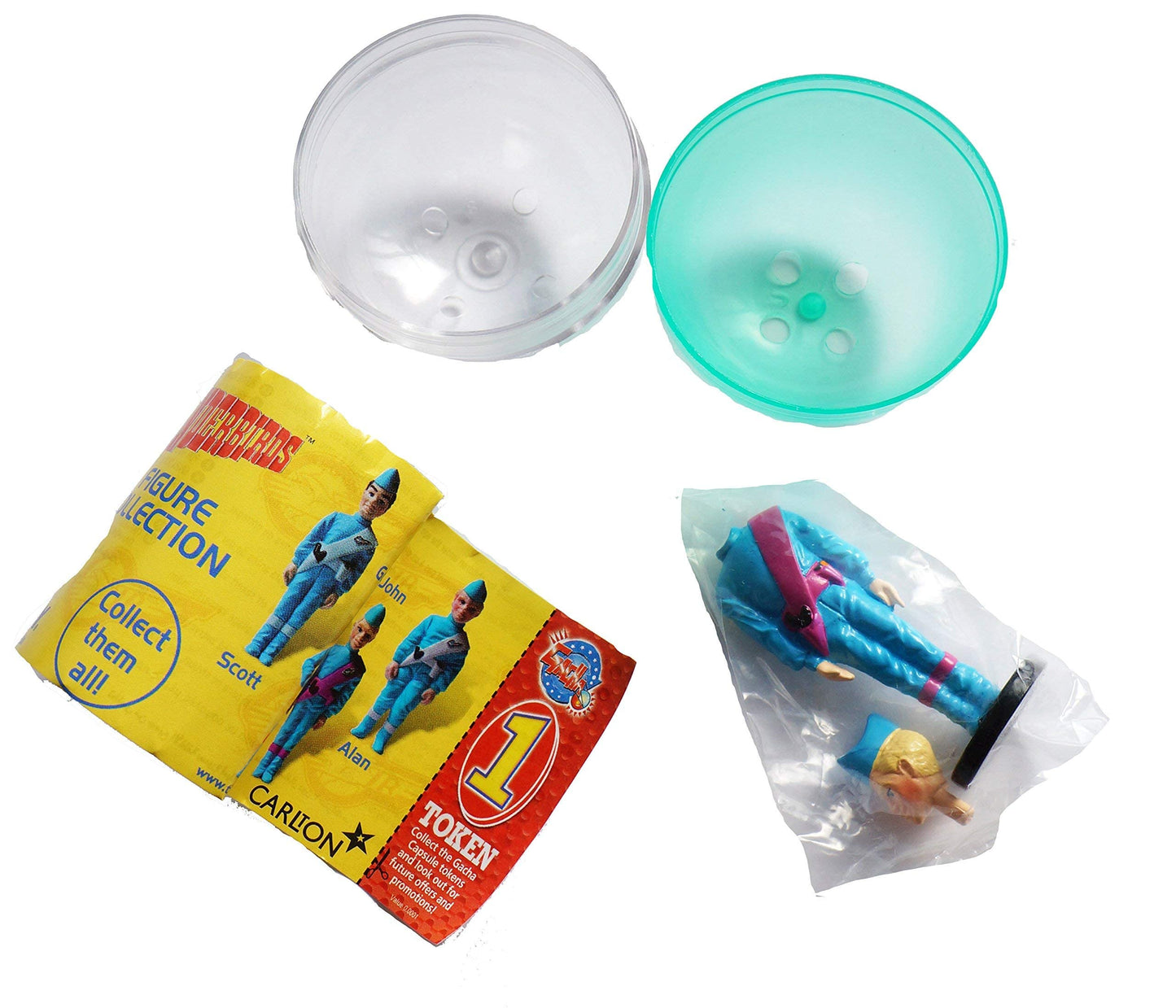 Vintage 1999 Gerry Andersons Thunderbirds Figure Collection Toy Capsule 2 1/2 Inch John Tracy Figure On Stand - Brand New Shop Stock Room Find