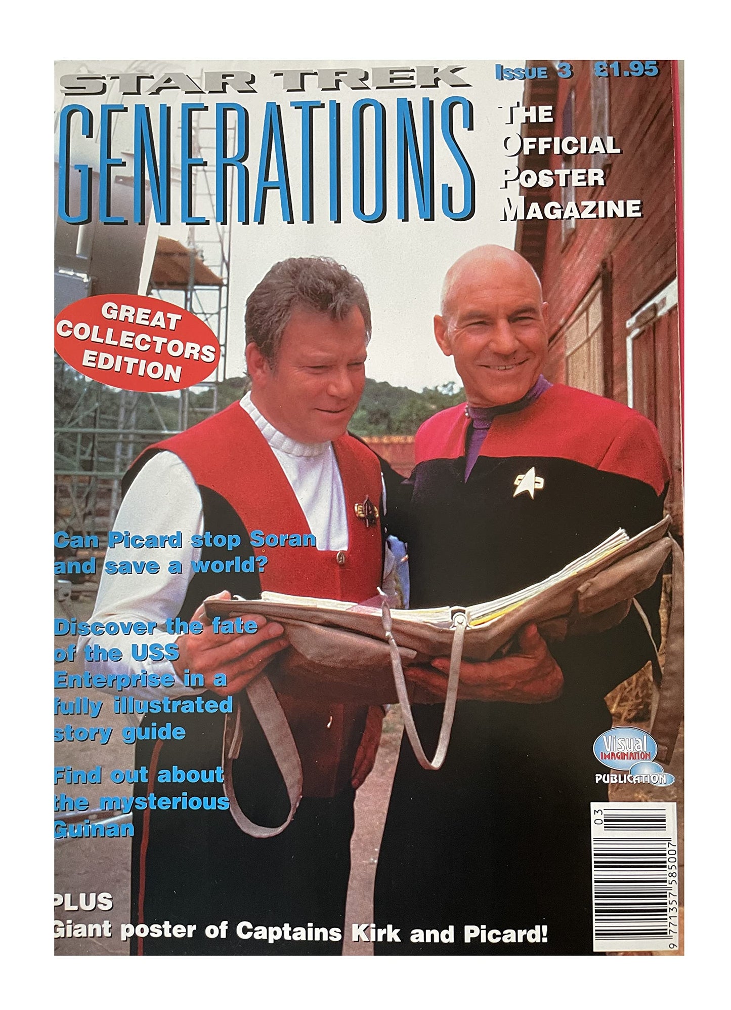Vintage 1995 Star Trek Generations The Official Poster Magazine Issue No. 3 - Great Collectors Edition - Brand New Shop Stock Room Find
