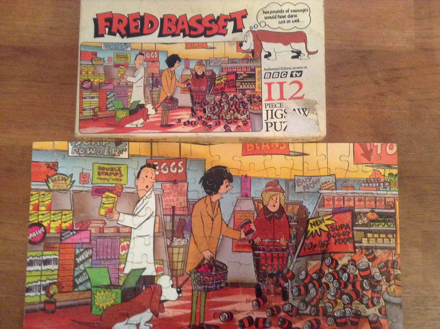 Vintage Whitman 1976 Fred Basset 112 Piece Jigsaw Puzzle - Fantastic Condition - Fully Complete - In The Original Box.