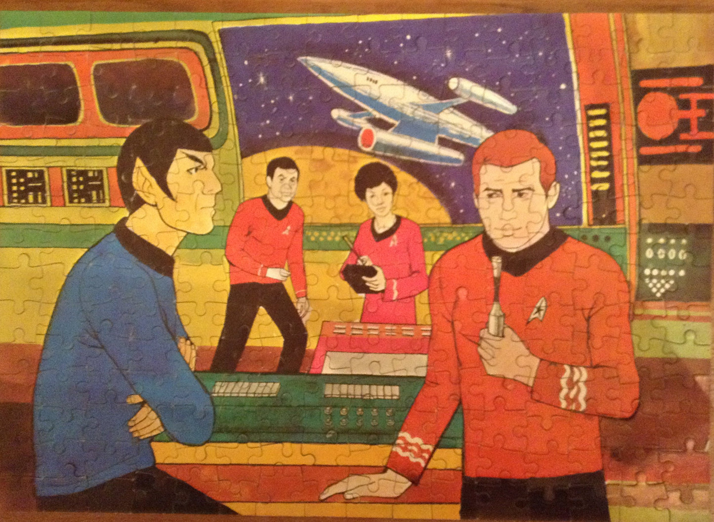 Star Trek Vintage 1975 Whitman 224 Piece Fully Interlocking Jigsaw Puzzle Number 7611 The Bridge And Crew