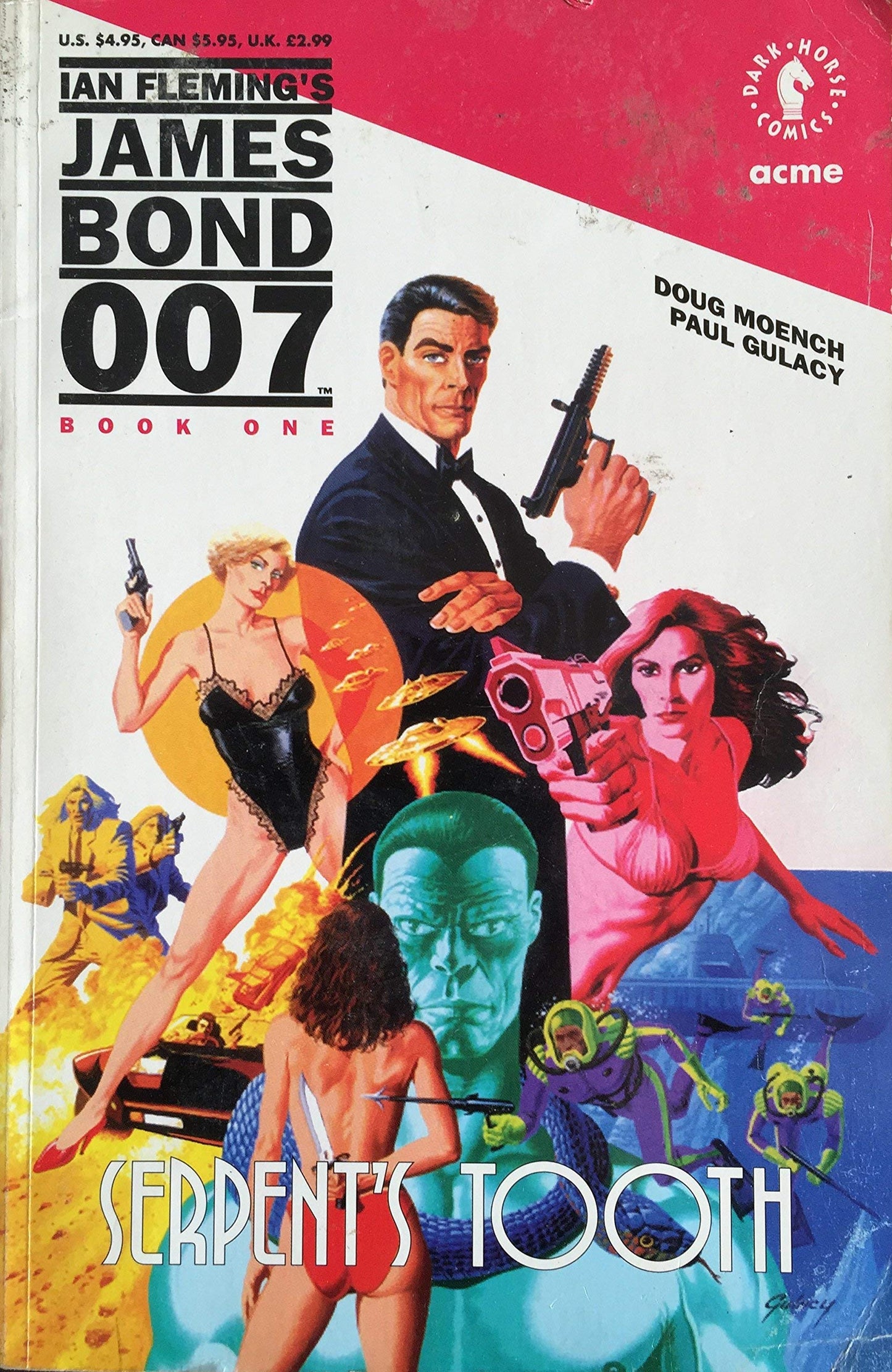Vintage Ian Flemings James Bond 007 Book One - Serpents Tooth from 1992