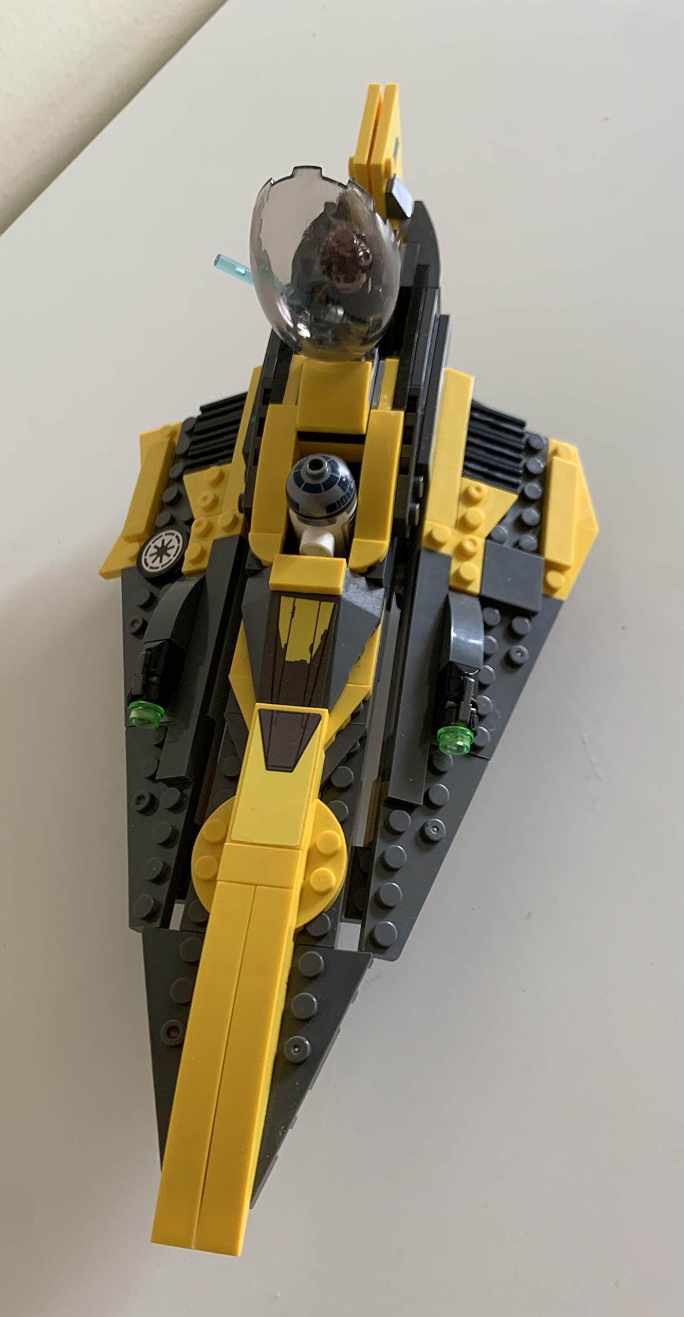 Building blocks Vintage 2018 Star Wars The Revenge Of The Sith Anakins Jedi Starfighter - Set No. 75214 - Fully Build Former Display Model