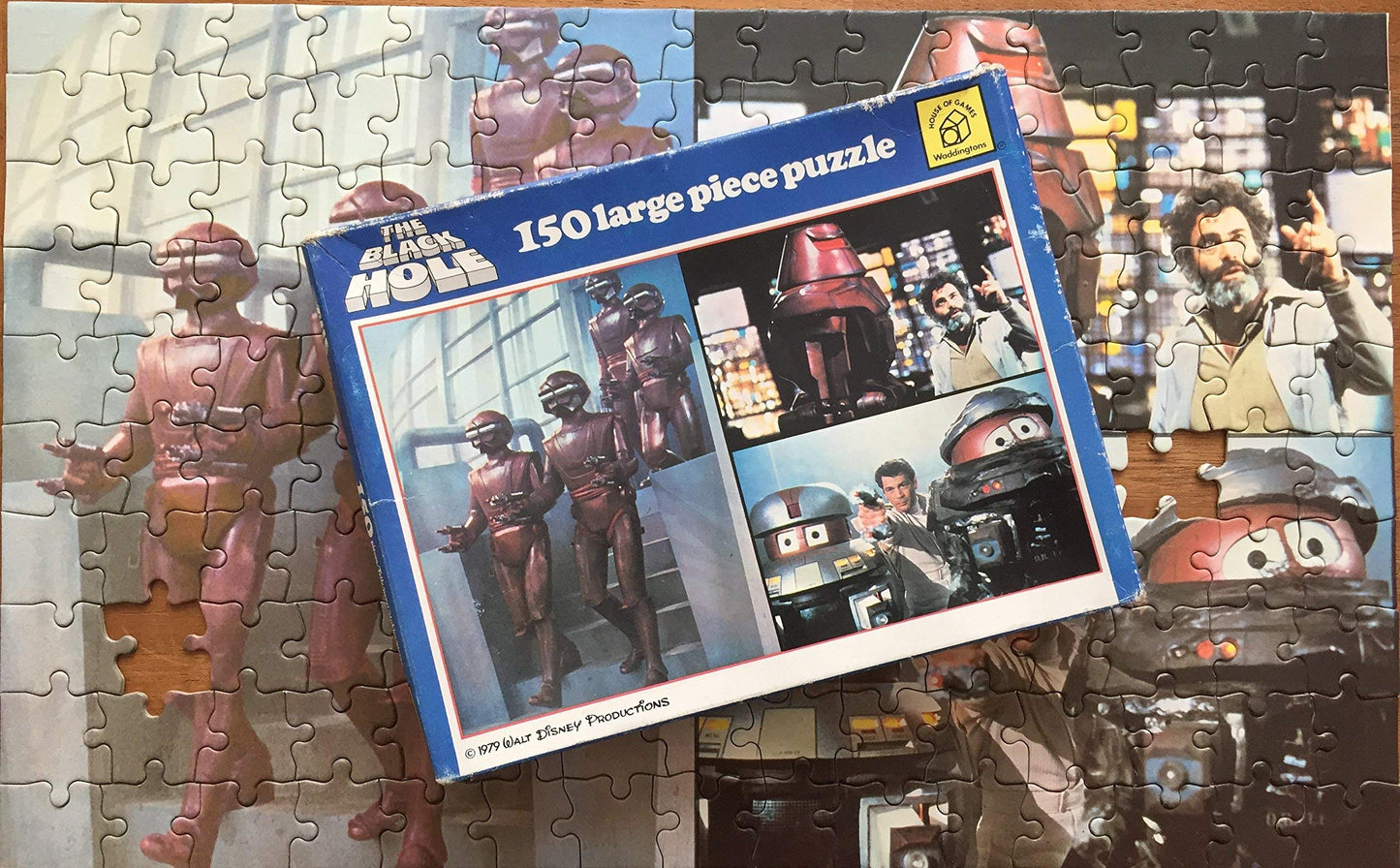 Vintage Walt Disney The Black Hole 150 Large Piece Interlocking Jigsaw Puzzle By Waddingtons 1979
