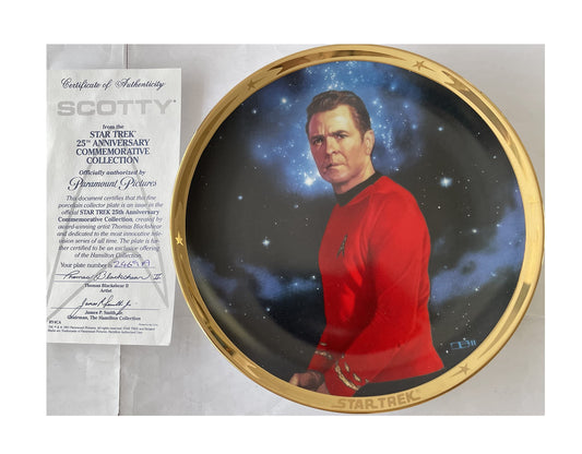 Vintage 1991 Star Trek The Original Series Scotty 25th Anniversary Commemorative Plate - Shop Stock Room Find