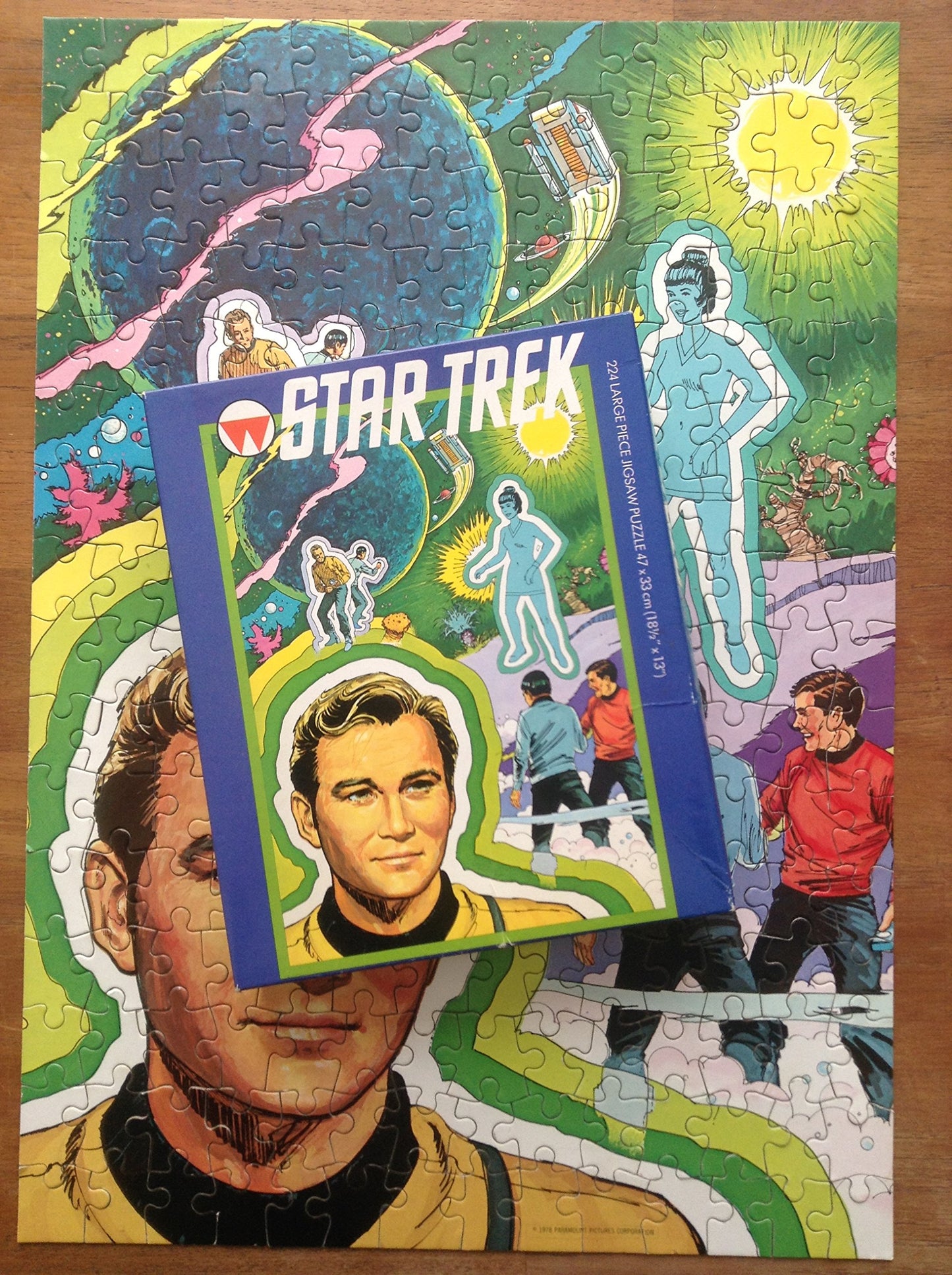 Star Trek Vintage 1979 U.K. Release Whitman 224 Large Piece Jigsaw Puzzle Number 7942 Animated Adventure Montage