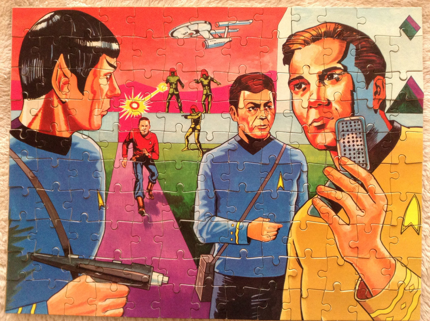 Star Trek Vintage 1973 Whitman 125 Piece Fully Interlocking Jigsaw Puzzle Number 7409 The Landing Party