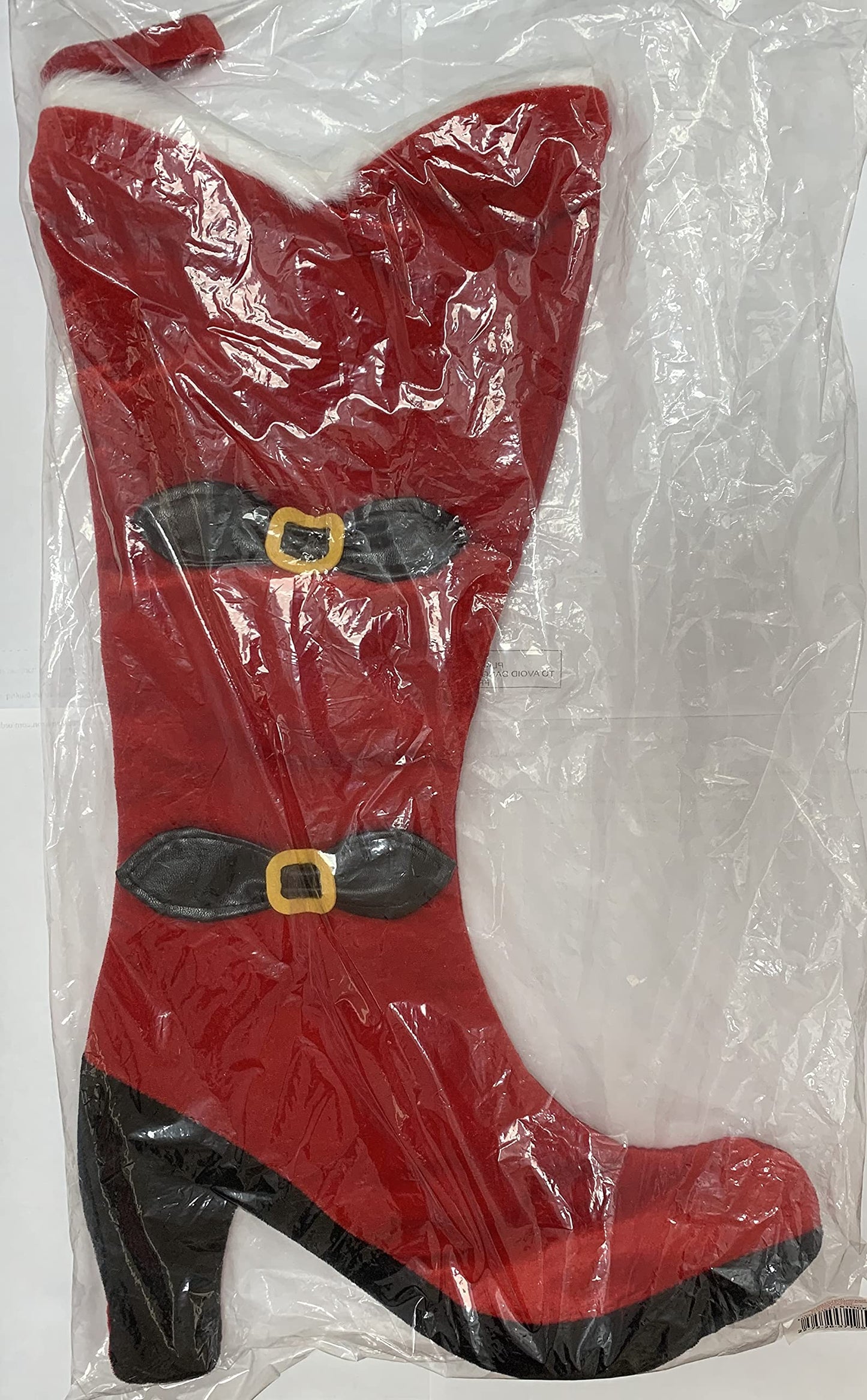 Novelty Ladies High Heel Christmas Stockn - Mantlepiece Stocking For Christmas Gifts - Sexy Xmas Stocking For Santa To Fill - Factory Sealed Shop Find.