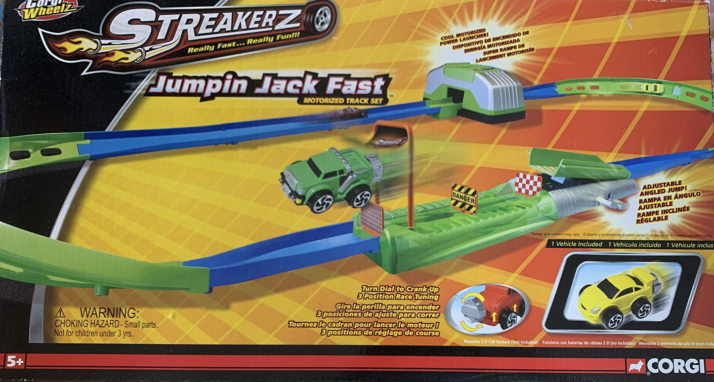 Vintage Corgi 2005 Streakerz - Jumpin Jack Fast Motorized Track Set - Fantastic Condition - Fully Working - In The Original Box