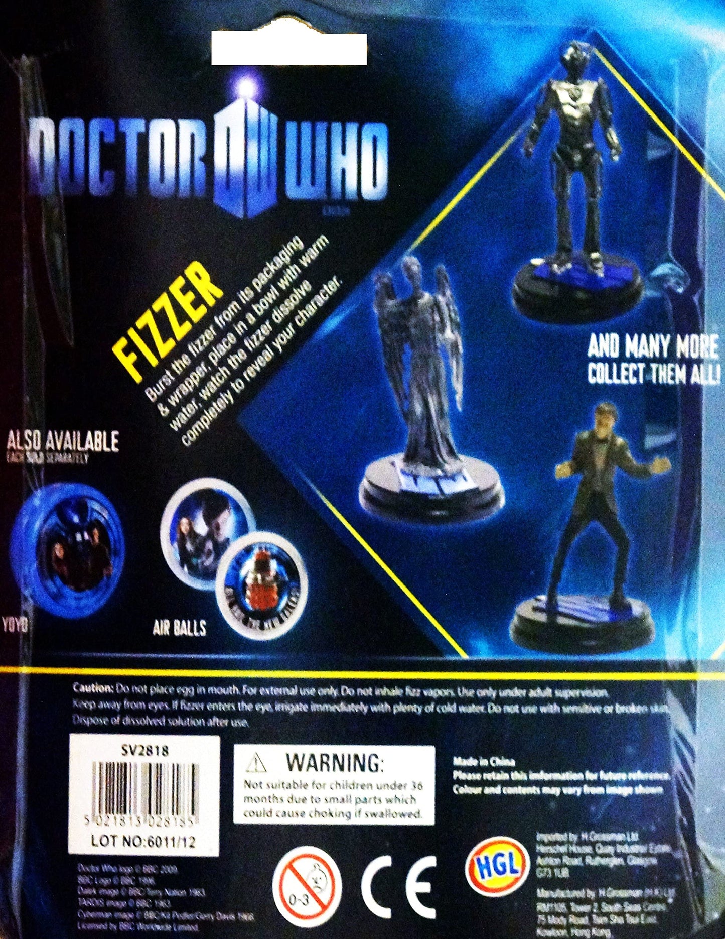 Vintage 2009 Dr Doctor Who Fizzer With Two Collectable Figurines - Brand New Factory Sealed Shop Stock Room Find