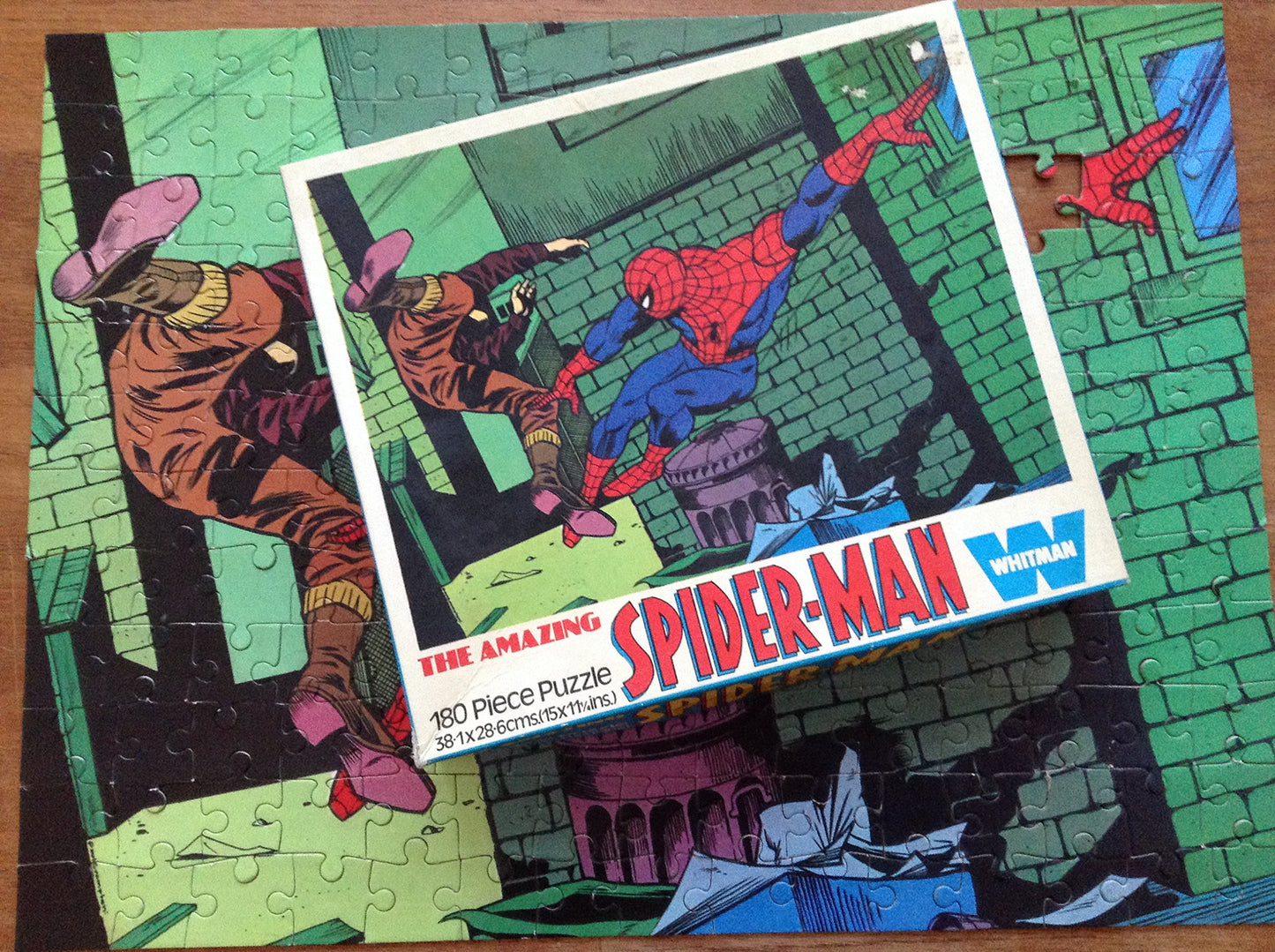The Amazing Spiderman Jigsaw Puzzle Vintage 1978 Whitman 180 Piece Jigsaw Puzzle Number 7718