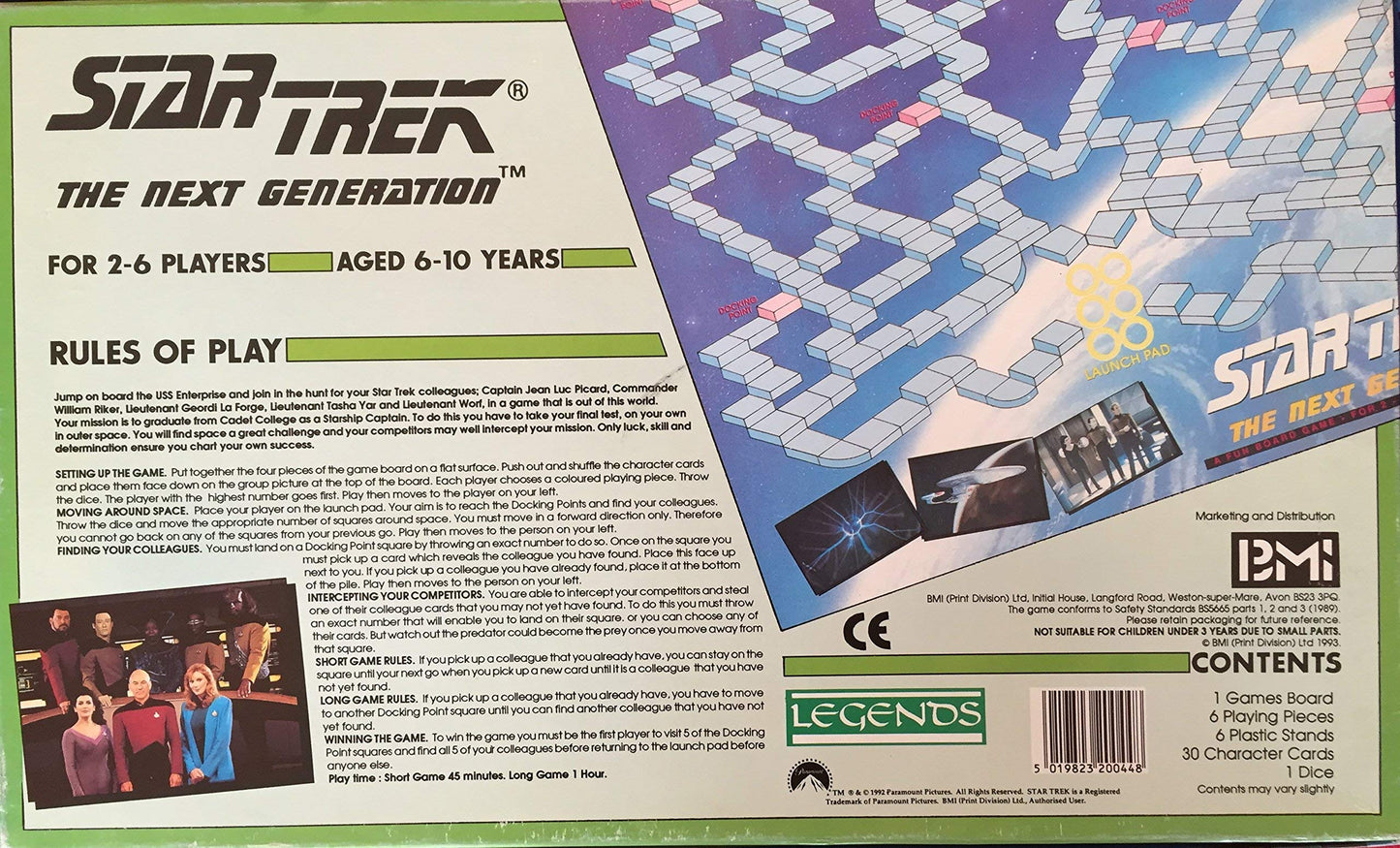 Vintage 1992 Star Trek The Next Generation - The Board Game