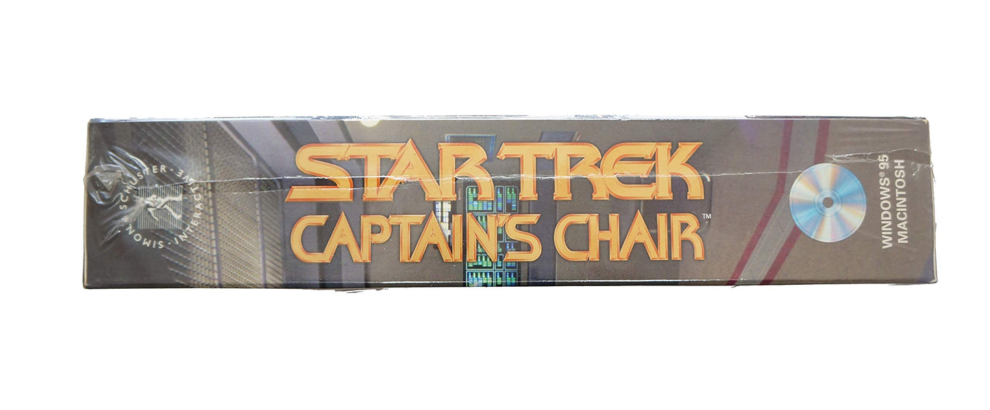 Vintage 1997 Simon & Schuster Star Trek Captains Chair PC Computer Game The Virtual Tour Of Five Starship Bridges - Brand New Factory Sealed Shop Stock Room Find