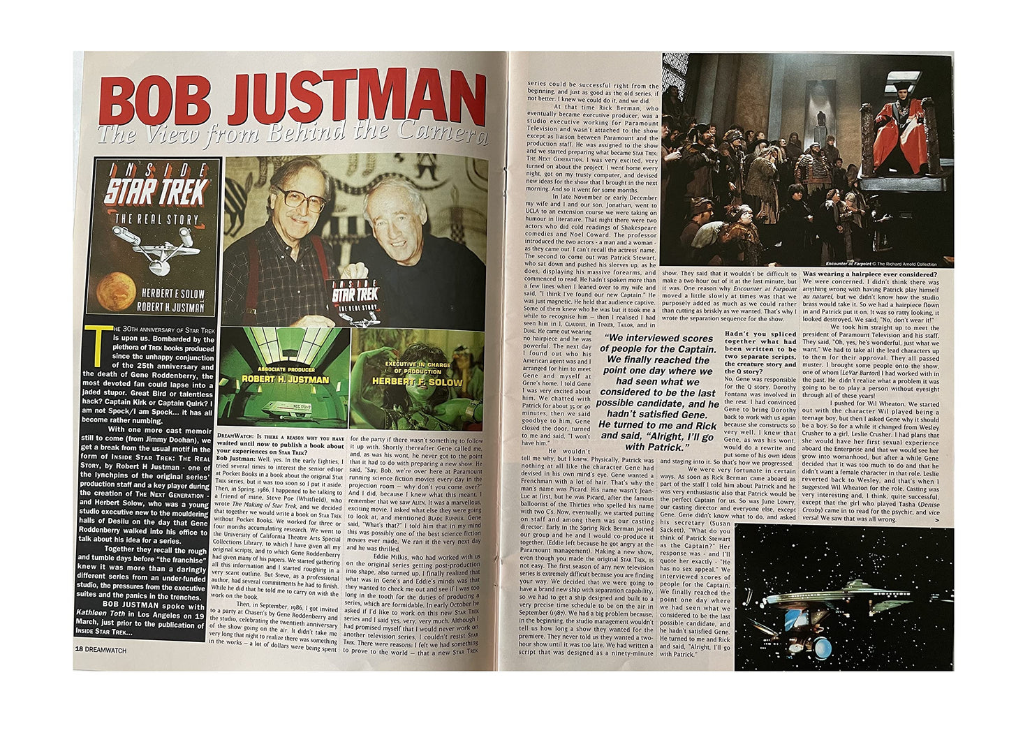 Vintage 1996 Star Trek Happy Birthday 30th Anniversary - Dreamwatch Supplement Magazine With Poster - Shop Stock Room Find