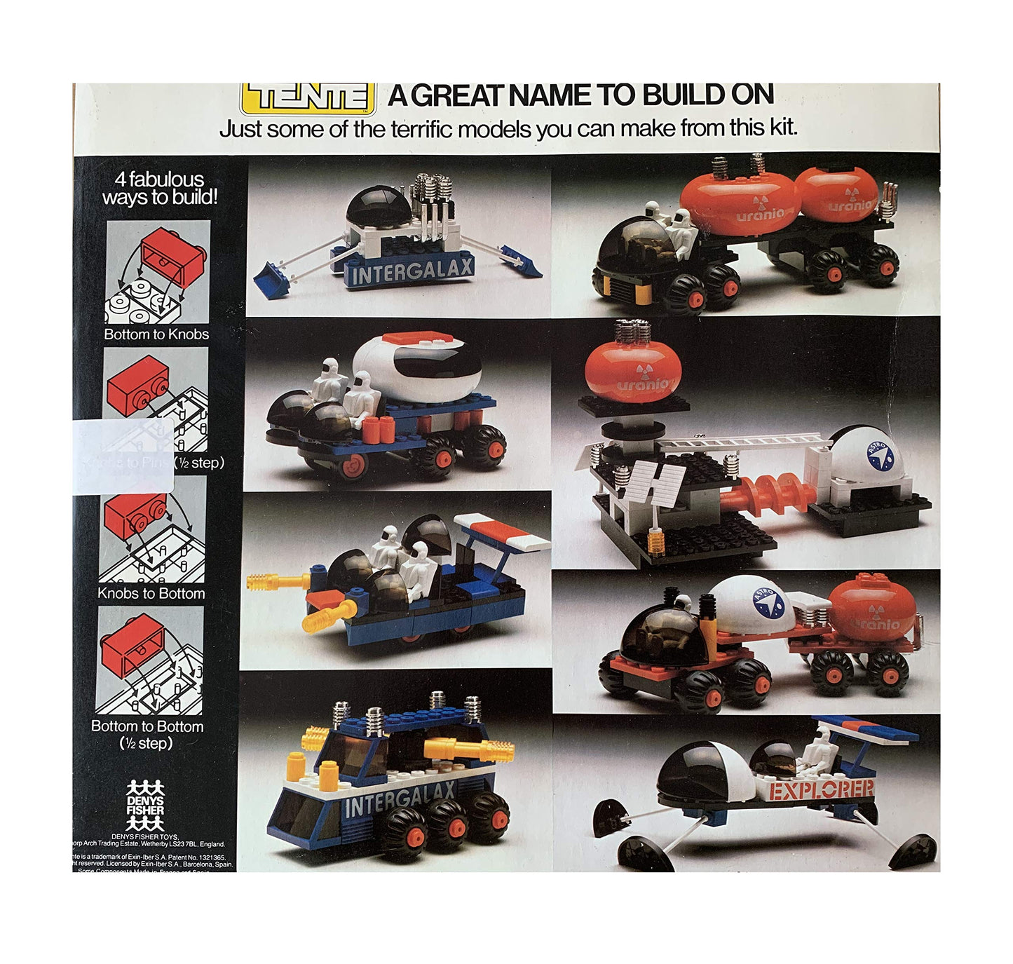 Vintage 1970's Tente Astro Super Set Building Blocks Toy Set No. 07510 Plus Extra Small Kits - A Chad Valley Construction Toy By Denys Fisher - Fantastic Condition In The Original Box