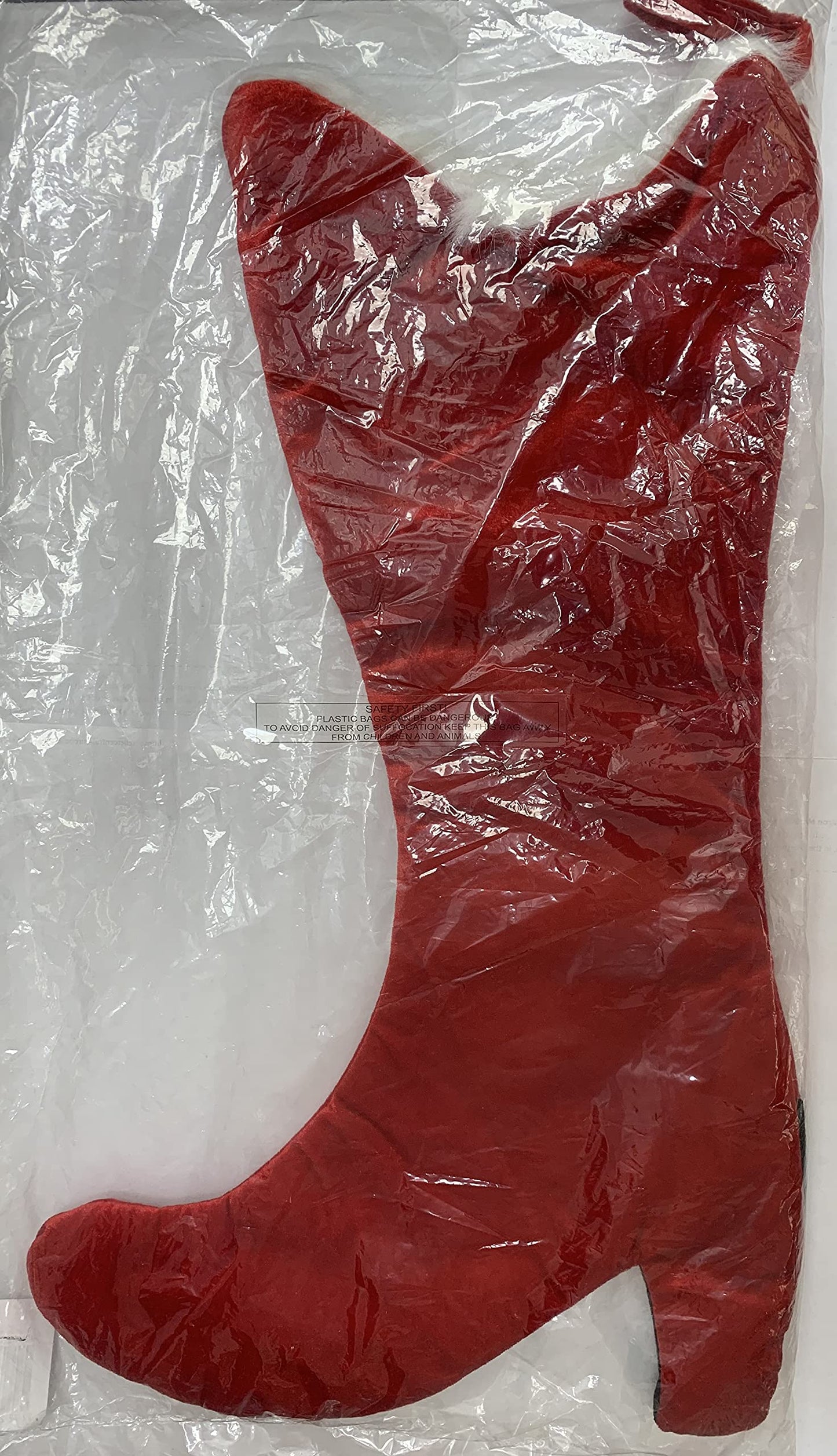 Novelty Ladies High Heel Christmas Stockn - Mantlepiece Stocking For Christmas Gifts - Sexy Xmas Stocking For Santa To Fill - Factory Sealed Shop Find.