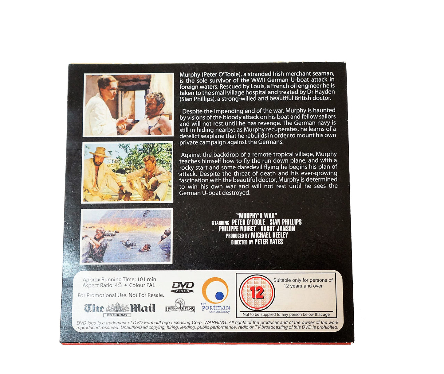 Vintage The Mail On Sunday Classic War Movies - Murphy's Law - Petter O'Toole - Shop Stock Room Find